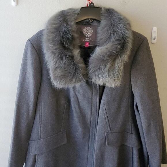 VINCE Camuto faux fur wool coat women's size 3X new!!! - Picture 5 of 11